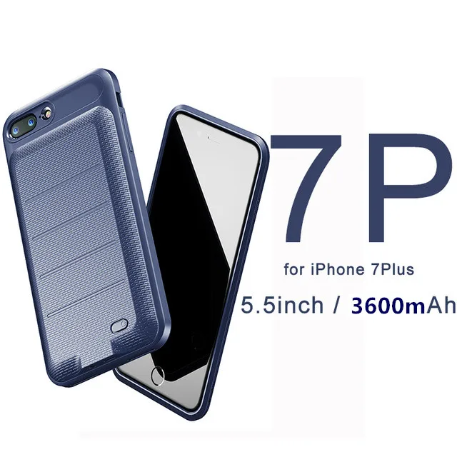 i7P 3600 Blue Baseus Портативный Power Bank Телефон чехол Зарядное устройство Защитный чехол на айфон 6 6s 7 7Plus 3650mAh Power Bank для айфон - Цвет: i7P 3600 Blue