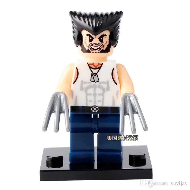 Одна распродажа белая росочка X-Men супер-герои модель Civil War Minifig строительные