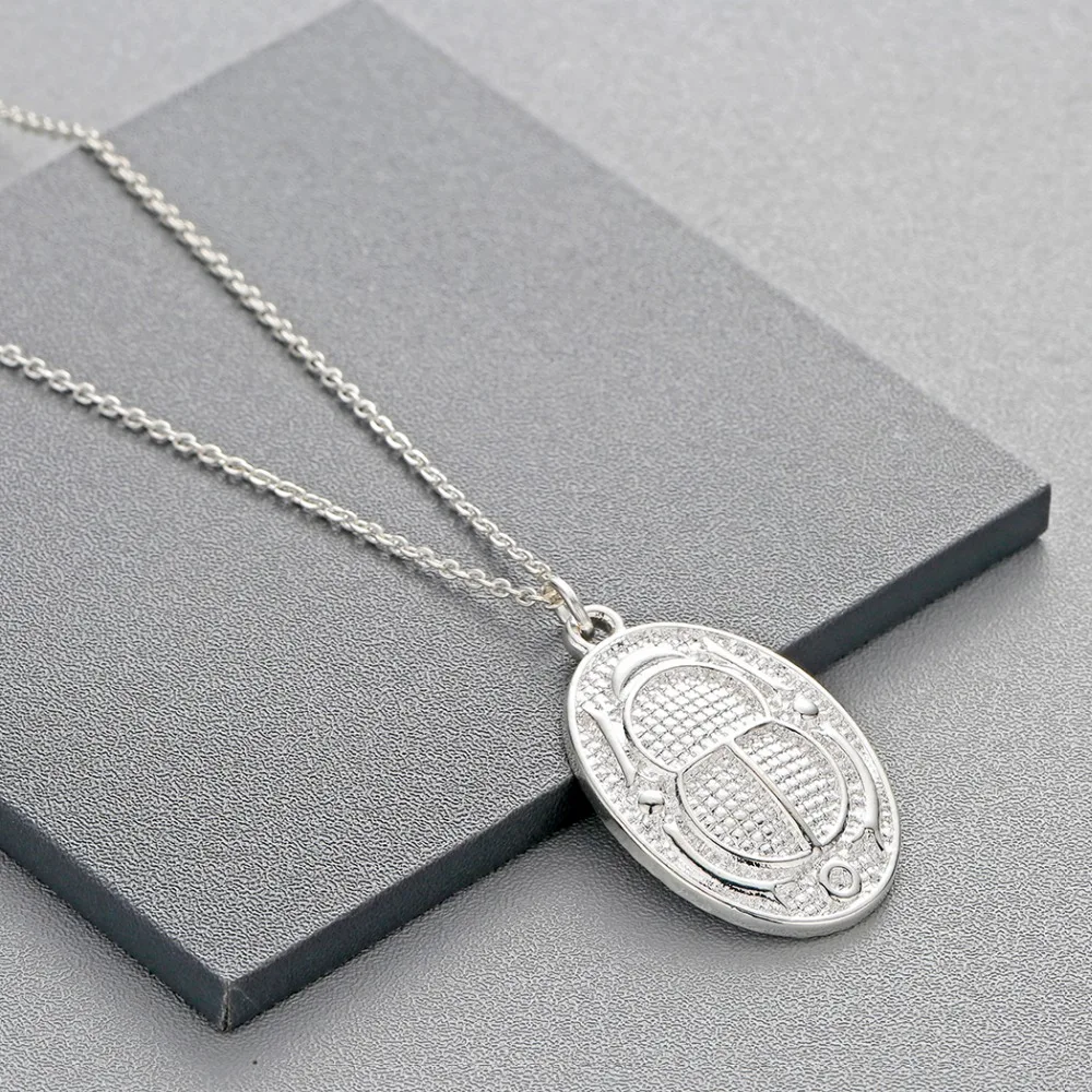 Чандлер 1 шт. древний Египетский иероглиф Cartouche Scarab Beetle Charm Шейное колье с