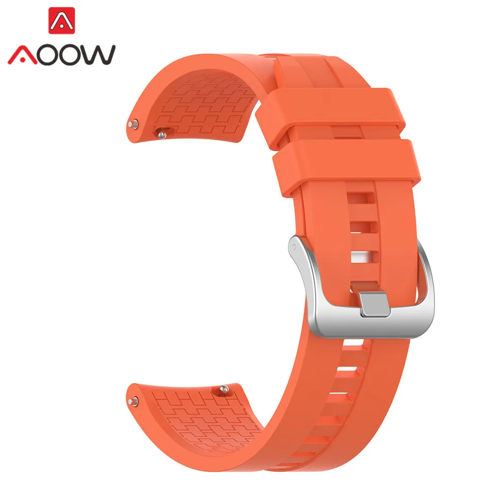Orange 22 мм силиконовый ремешок для часов huawei Watch GT 2 Active/элегантный 42 мм 46 мм Honor Watch волшебный, резиновый спортивный браслет - Цвет ремешка: Orange