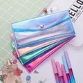 Искусственная кожа мультфильм пенал большой ёмкость ручка сумка коробки для мальчиков и девочек школьные принадлежности многофункц