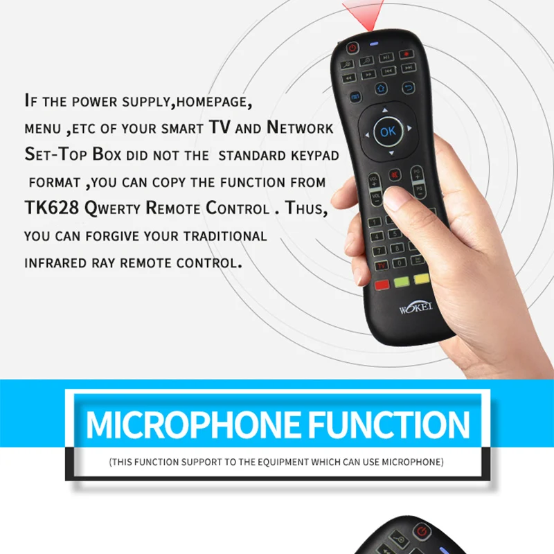 Смарт-пульт Conctol для Android tv BOX для компьютера с голосовой и подсветкой Функция Air mouse Клавиатура