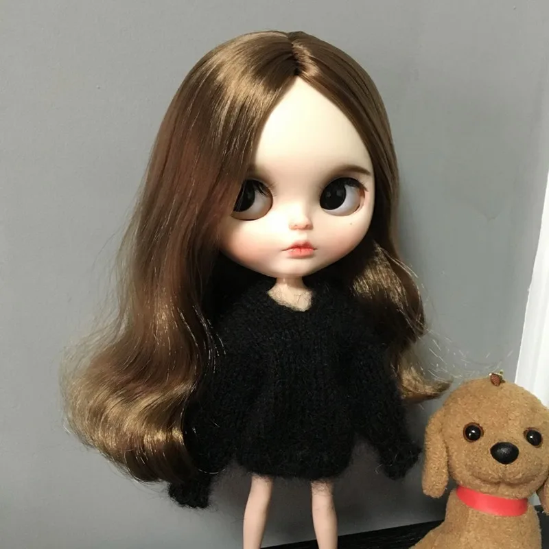 

B238 Blyth Doll bjd clothes 30cm 1/6 dolls Azone Accessories handmade black Color sweater 1pcs
