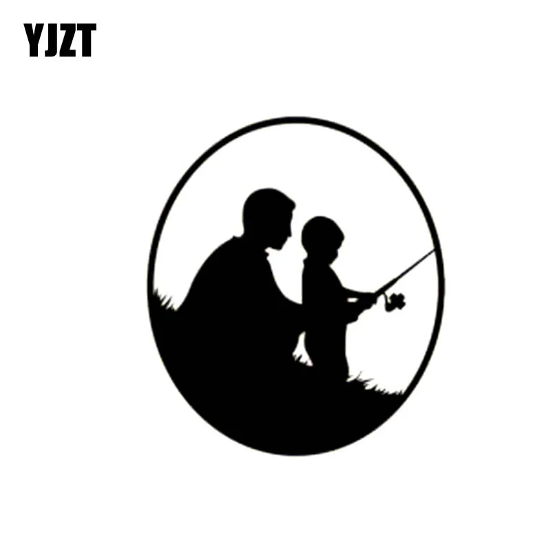 YJZT 10 7 см * 12 Виниловая наклейка на автомобиль счастливая Рыбалка сын и отец