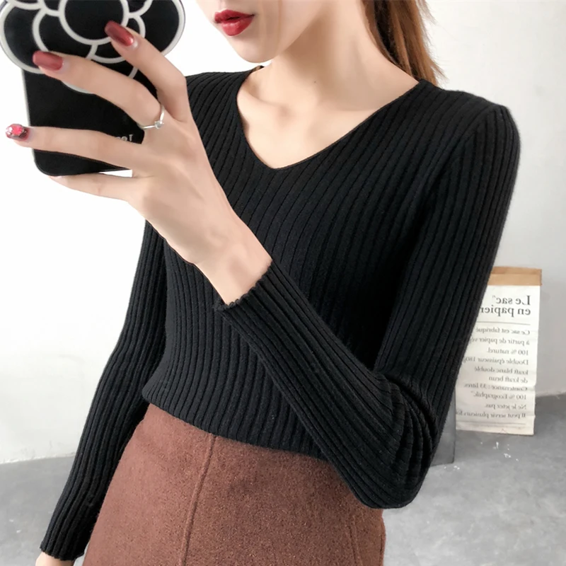

KMETRAM Women's Sweater Korean Knitted Sweater Women's Clothing 2020 Vintage Pink Sweaters and Pullovers Casaco Feminino MY2552