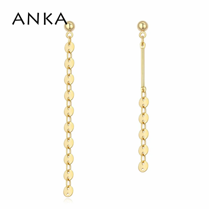 Асимметричные Серьги-капельки с длинной цепочкой модные ювелирные изделия