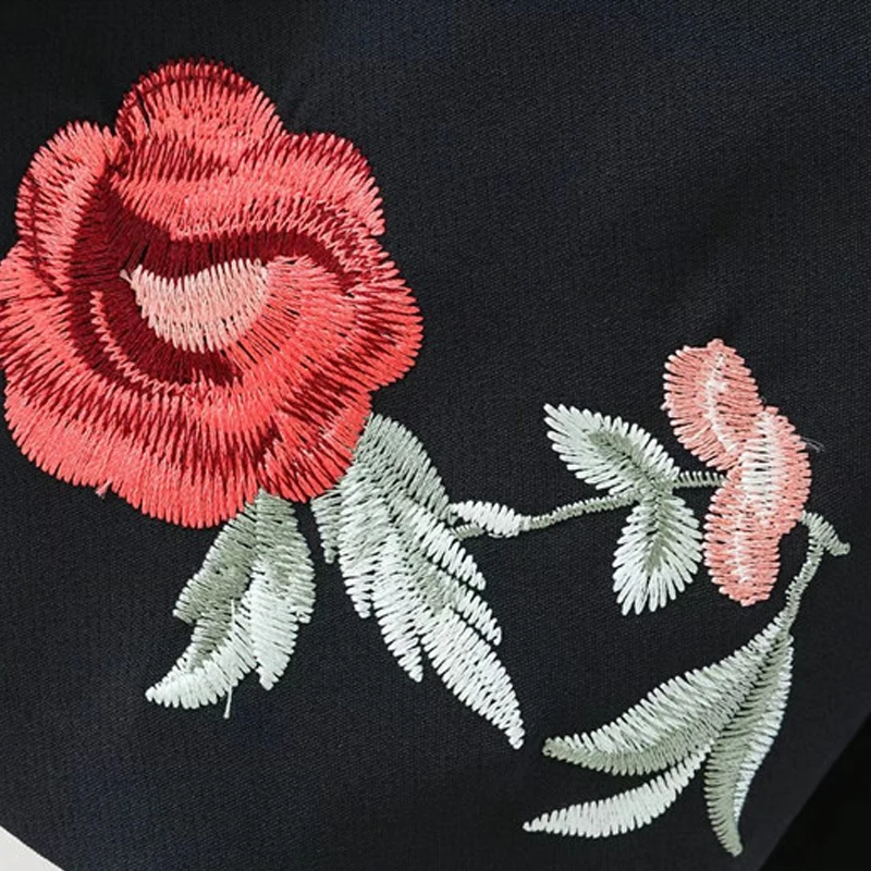 SCQP Embroidery Floral Pockets Spring Jacket Women Long Sleeve Ladies V-neck Outerwear Womens Fashion Office 2017 | Женская одежда