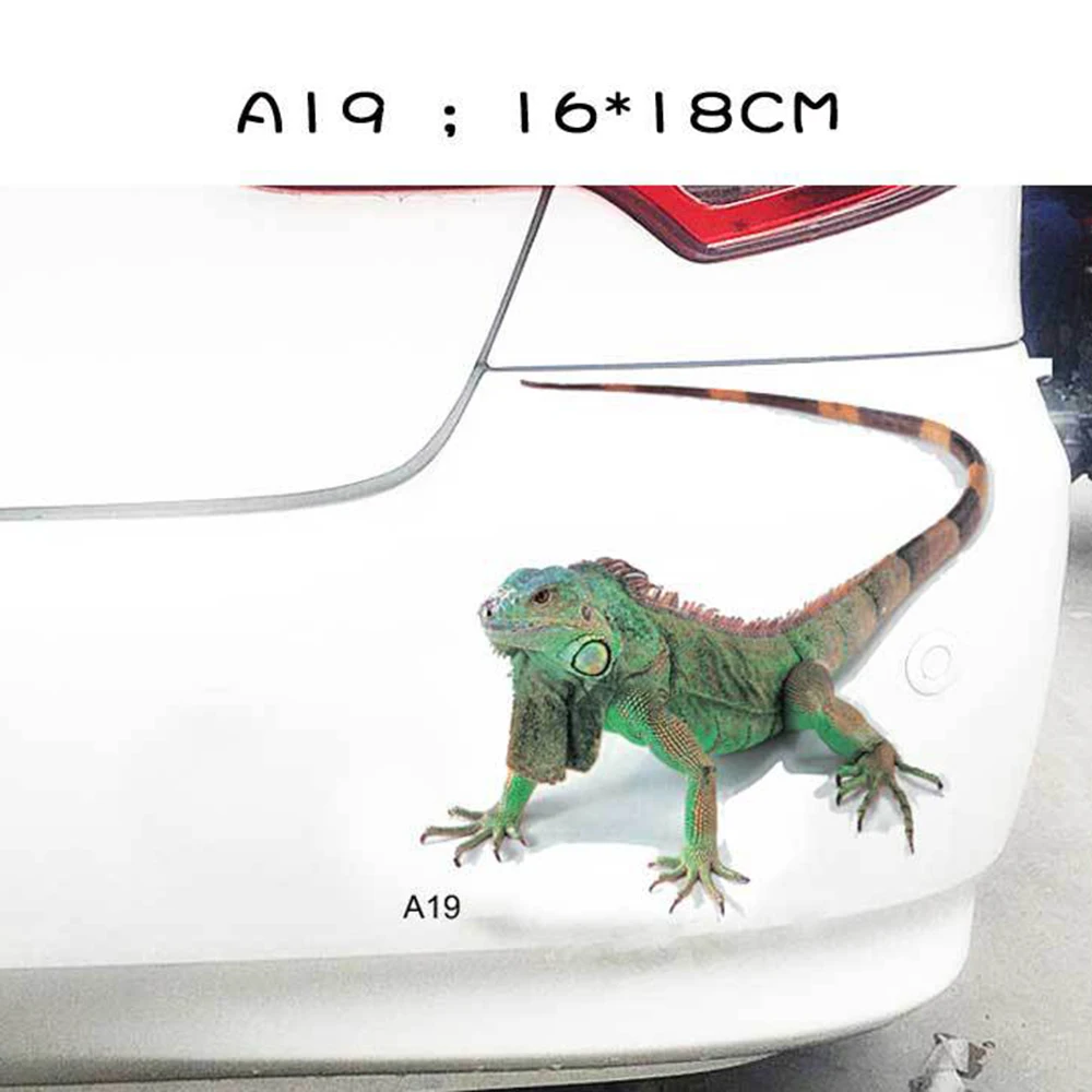 Стикер для автомобиля 3D стикер для автомобиля s животные наклейка на бампер паук ящерица скорпионы Декор авто мотоцикл украшение кузова