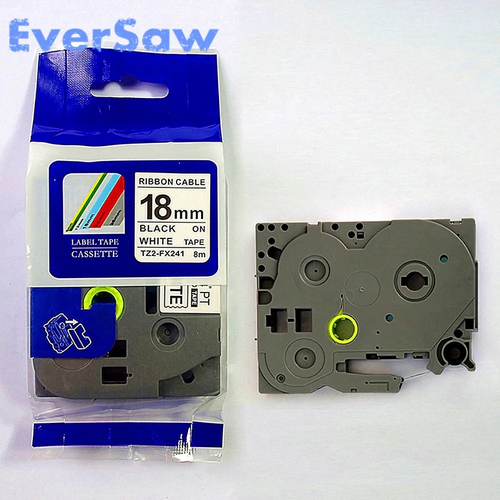 10PK brother Flexible ID label Tapes TZE FX241 Tze-fx241 TZ-FX241 black on white 18mm tze Laminated tape | Компьютеры и офис