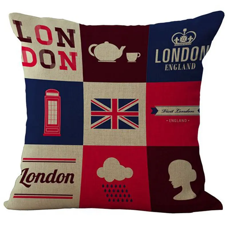 Высокое качество британский стиль домашний декор наволочка современный принт