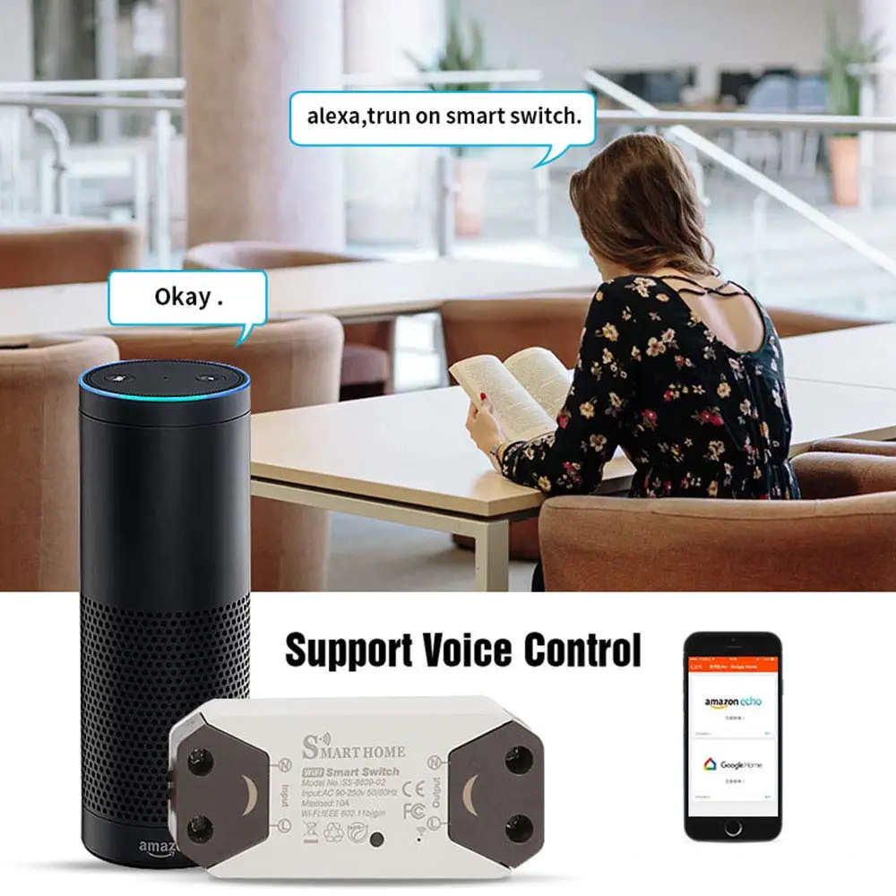 Timethinker 2 шт. умный дом DIY WiFi выключатель светильник Domotica прерыватель для Google Home Alexa