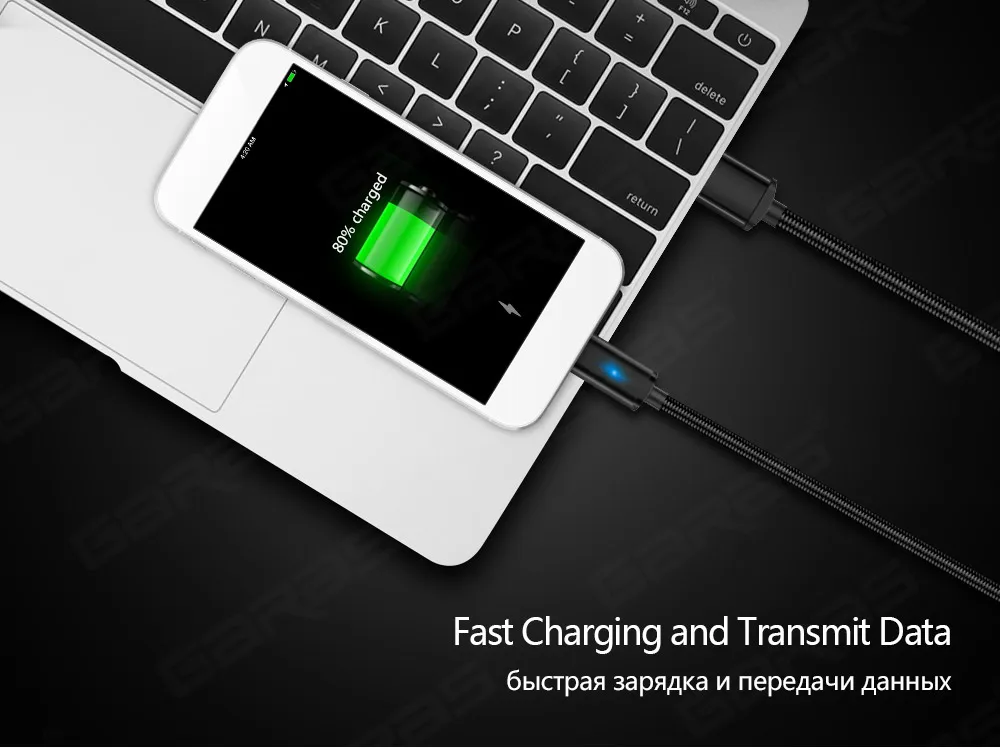 GARAS Магнитный кабель для iPhone Зарядное устройство Кабель-адаптер для Iphone/iPad Air/iPod мобильный телефон кабели для iPhone 2 м кабель USB