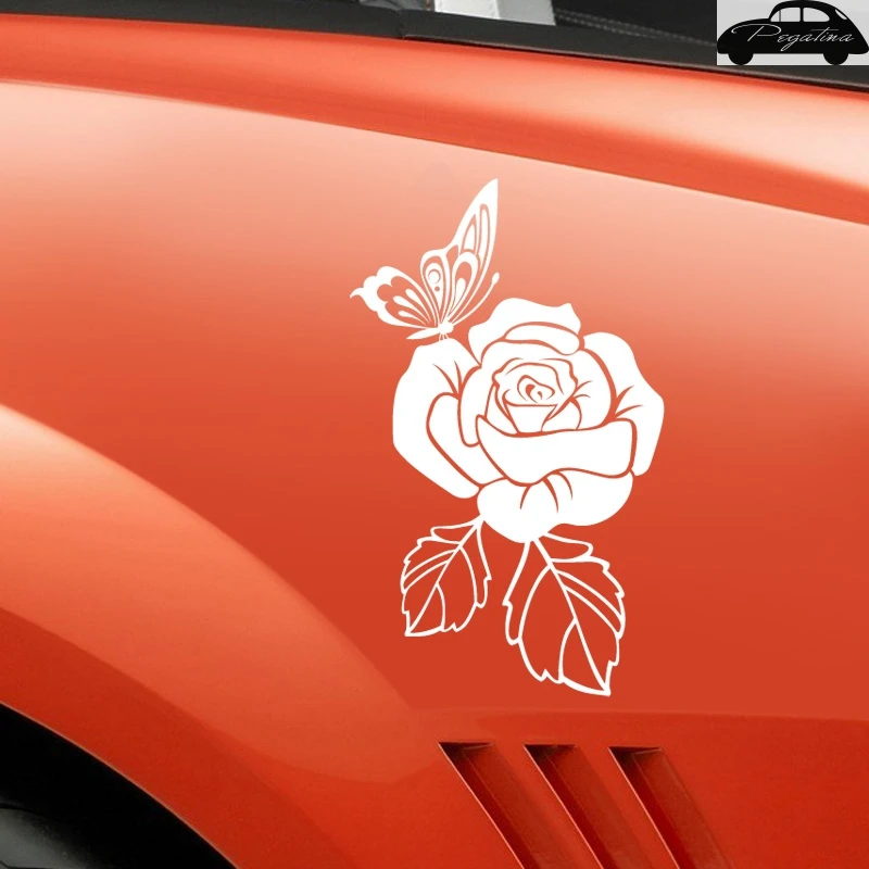 Цветок бабочка стикер &quotПион&quot Автомобильная наклейка плакаты виниловые