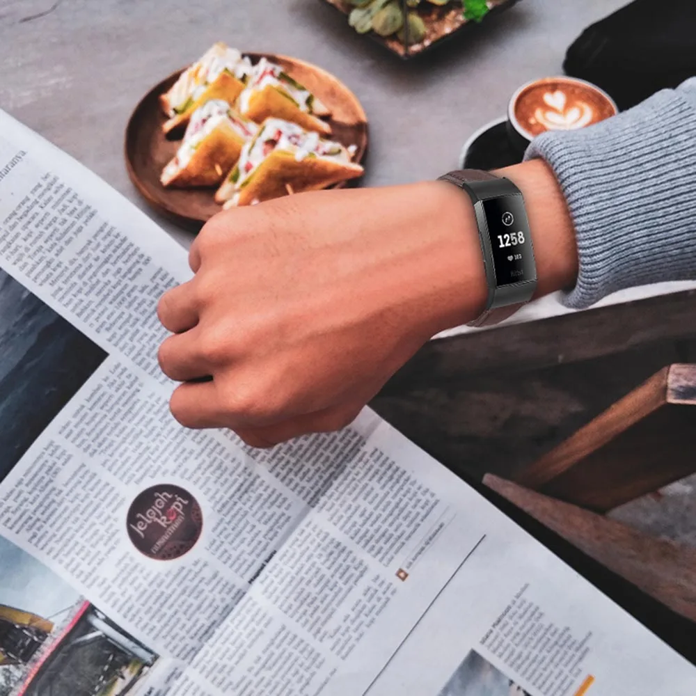 Tschick полосы для Fitbit заряд 3 и SE зимние ботинки из натуральной телячьей заменитель