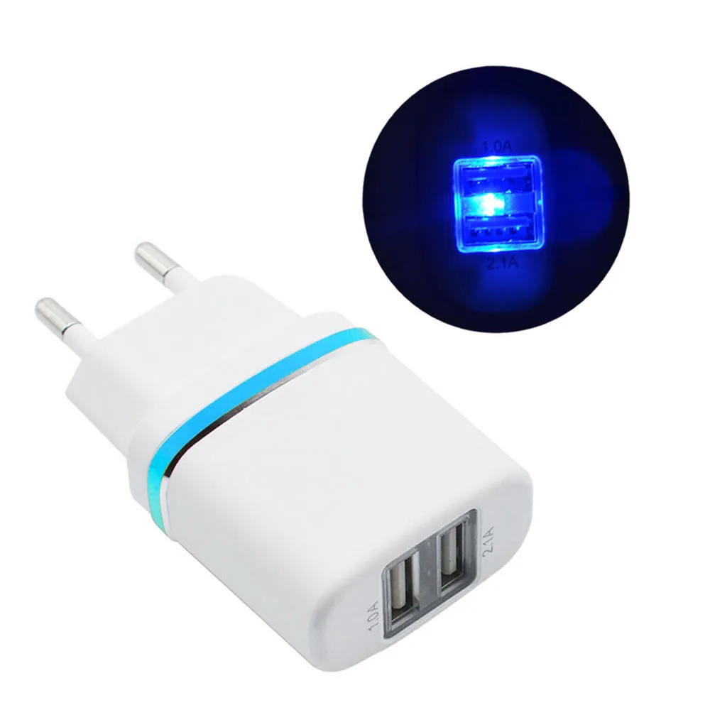 2.1A двойной порт USB зарядное устройство для телефона адаптер штепсельная вилка ЕС