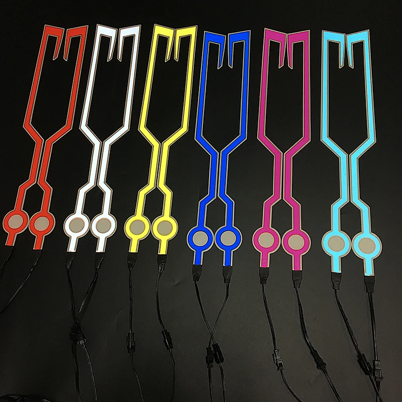 

2pcs/lot 2018 New Fashion Motorcycle Helmet Light Strip Night Signal Light Luminous Strip Modified Motorcycle Helmet Strip Light