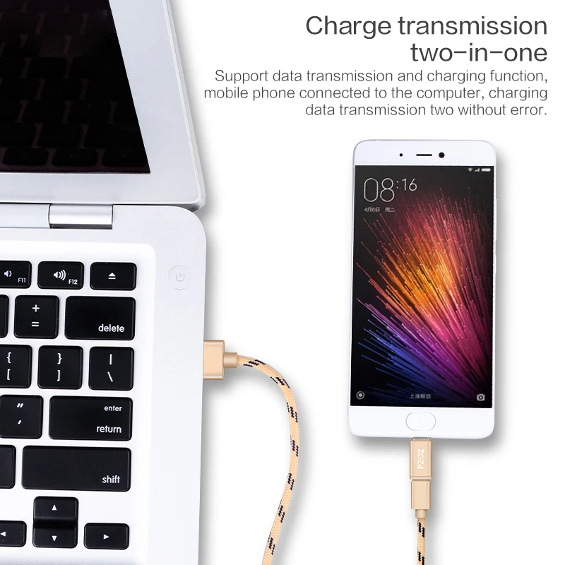 Адаптер Micro USB PZOZ для зарядки iPhone Xs Max Xr X 8 7 6 iPad кабель type c otg|micro usb adapter|otg adaptermicro to |