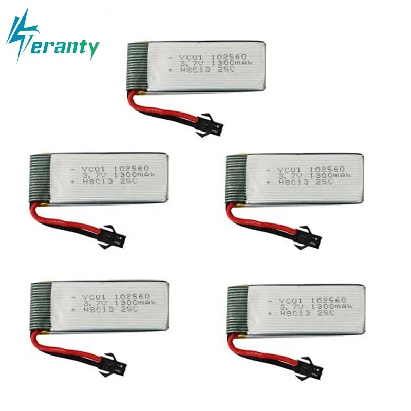 3 7 v 1300mAh Lipo батареи YC01 102560 литиевая батарея для RC Quadcopter XY S5 Q222 X250 V626 V636 V686 V686G 5