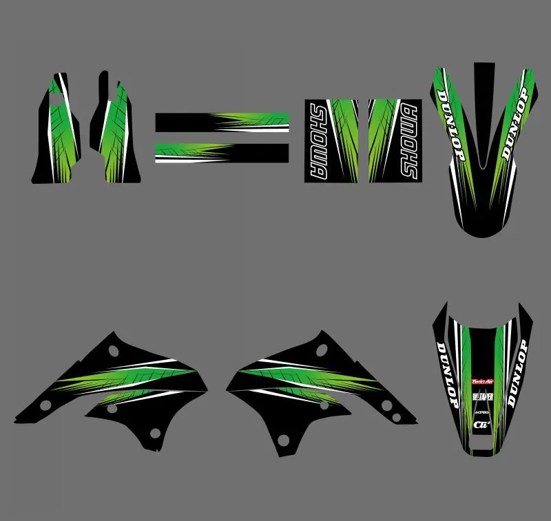 Наборы наклеек для Kawasaki KLX450 графические и фоны 2008 2009 2010 2011 2012 KLX 450|sticker kit|decal kitdecal