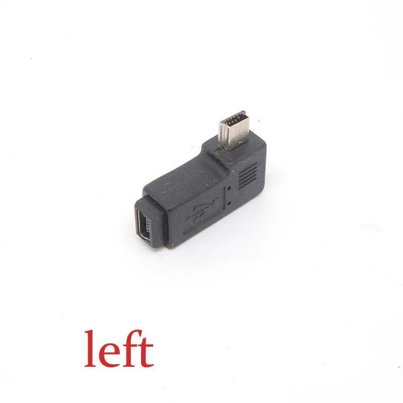 Бесплатный shippingpremium Mini USB Мужской слева/под прямым углом к Mini USB Женский адаптер преобразователи shippingnew