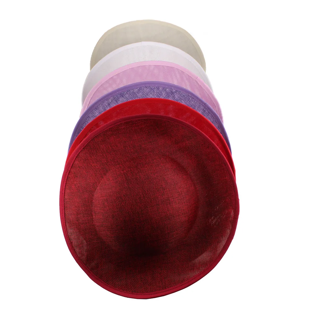 Новое поступление 30 см большие millinery имитация Sinamay вуалетки базовые вечерние головные уборы DIY аксессуары для волос Коктейльные головные уборы 6 шт./партия