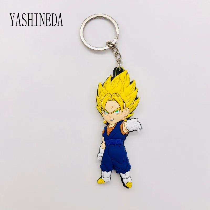 1001-A10 10 шт. мягкий силиконовый брелок с надписью Dragon Ball ПВХ Goku Vegeta аниме Рисунок 3D двухсторонний брелок для ключей детский брелок подарок - Цвет: 1001-A10