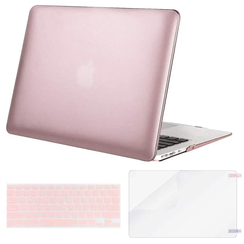 Rose Gold Чехол для ноутбука MOSISO для Apple MacBook Air 13 дюймов A1466 матовый чехол для ноутбука Macbook Pro Retina13 A1502/A1425+ чехол для клавиатуры - Цвет: Rose Gold