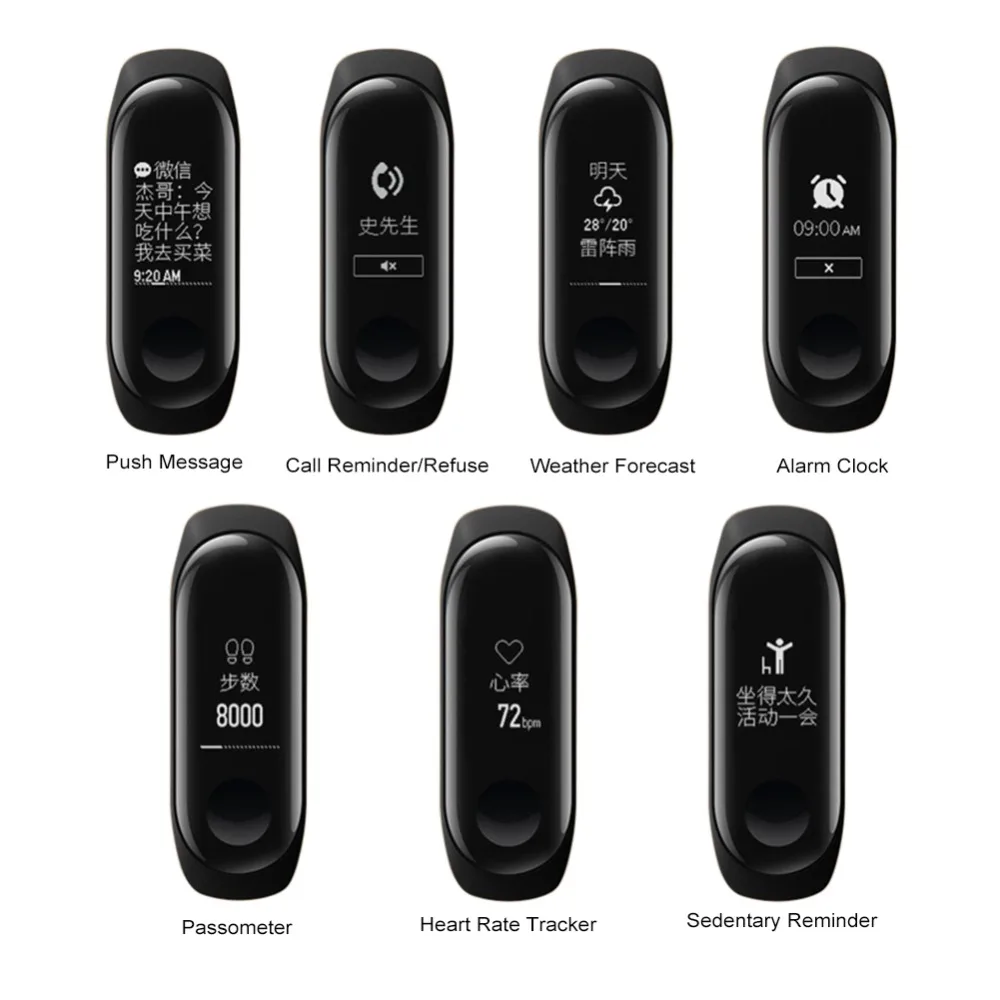 Xiaomi mi Band 4 Global language mi Band 3 фитнес-браслет AMOLED цветной экран 50 м Swi mi ng водонепроницаемый пульсометр