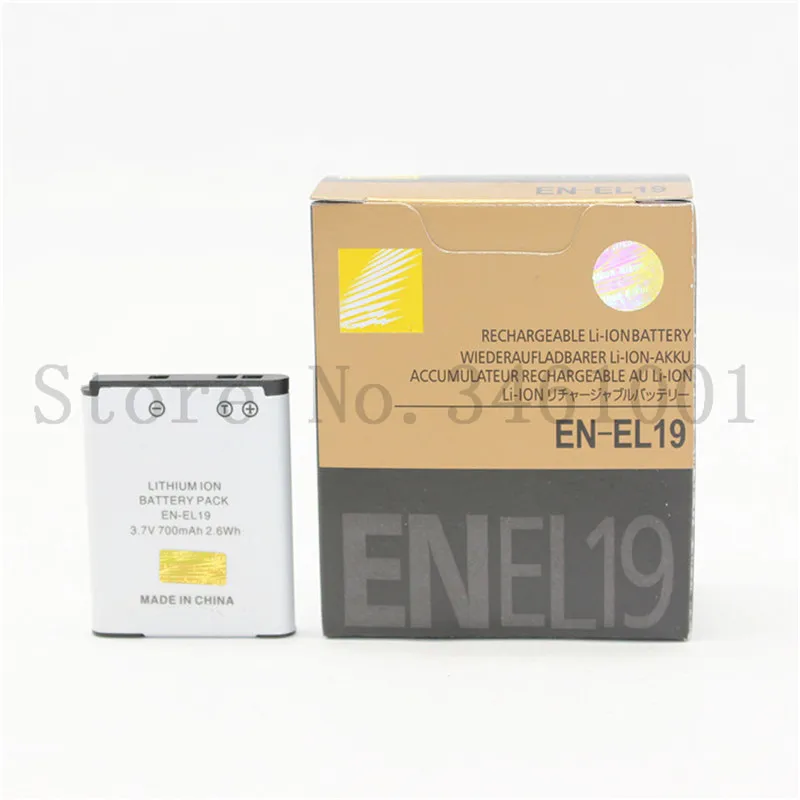 EN-EL19 RU EL19 Камера Батарея для Nikon Coolpix S2600 S2700 S3100 S3500 S4100 S4150 S4400 S5200 S6400 S6900