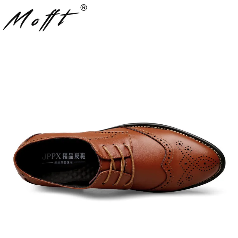 Size 38-46 Pointed Toe Formal Leather Shoes Men Lace Up Height Increasing Spring Summer Breathable | Обувь