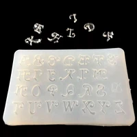 1pcs transparent english letters alphabet punctuation letter epoxy resin silicone mold pendant 3d mould decorating craft tools
