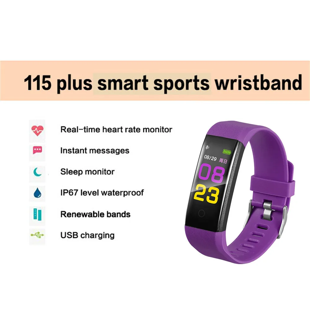 Новый модный дизайн смарт браслет для сна спортивные фитнес трекер шагомер часы