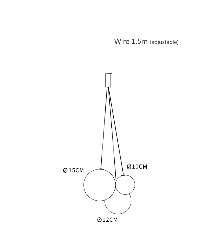 Скандинавский ресторан, современный минималистичный подвесной светильник для гостиной, лестница, креативная личность, стеклянный шар, подвесные светильники