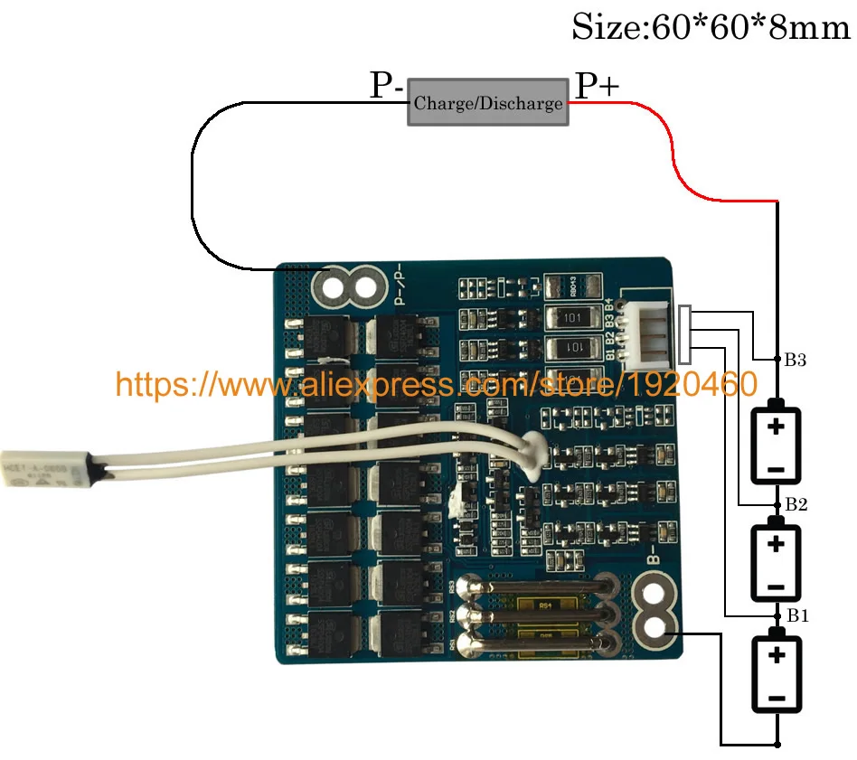 Защитная схема 3S 30A BMS PCM PCB плата защиты аккумулятора Для 11 1 В литий ионной