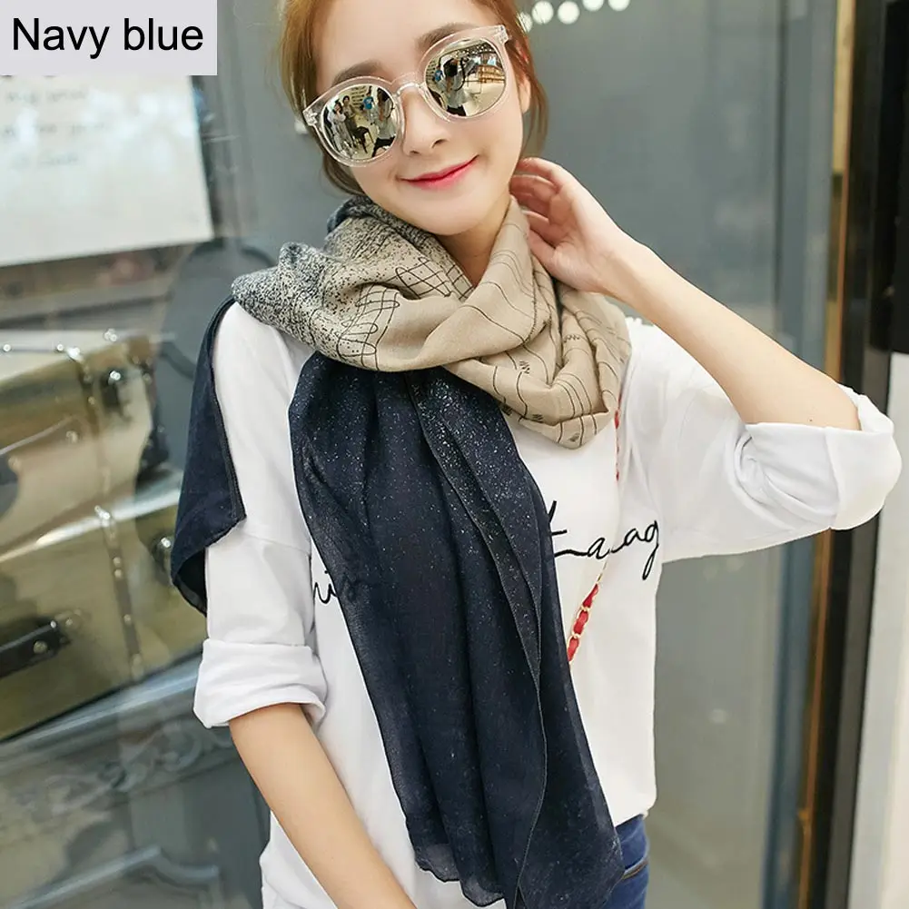 Модный зимний осенний винтажный женский длинный Уютный Шарф из хлопка и льна