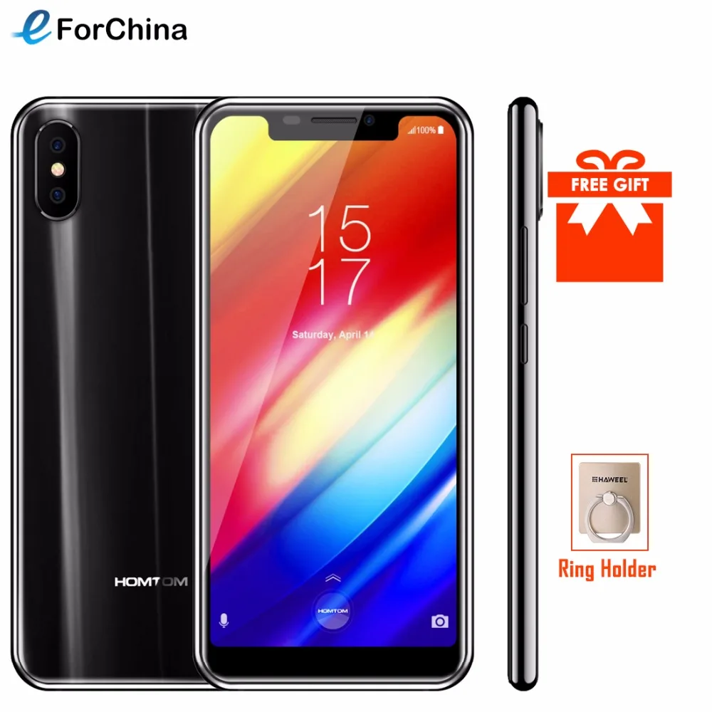 HOMTOM H10 5 85 дюймовый Android 8 1 4 Гб + 64 мобильный телефон Face ID функцией отпечатков
