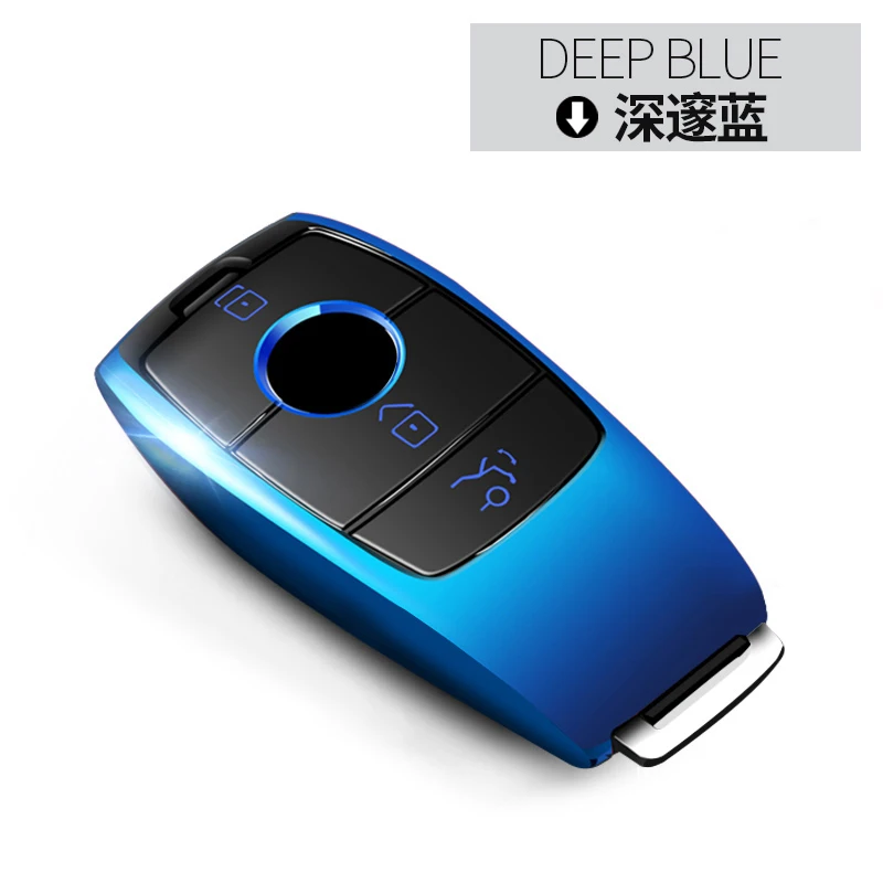 NEW Blue Высококачественный хромированный чехол для ключей от машины из ТПУ, чехол для Mercedes Benz A B C E G s m CLS GLA, защитный чехол для ключей - Название цвета: NEW Blue