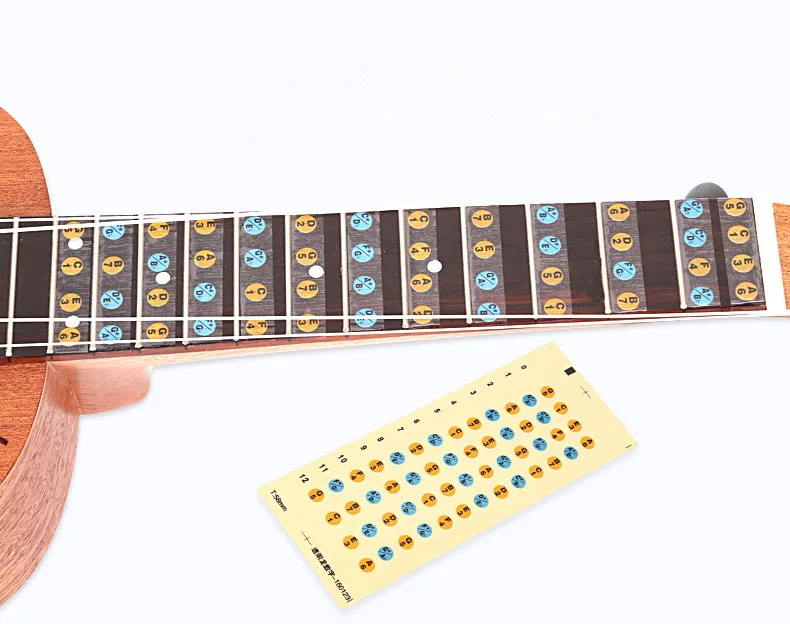 Ukulele Fretboard Note Map Sticker Fingerboard Frets Decals for Beginner Practice up001 | Спорт и развлечения