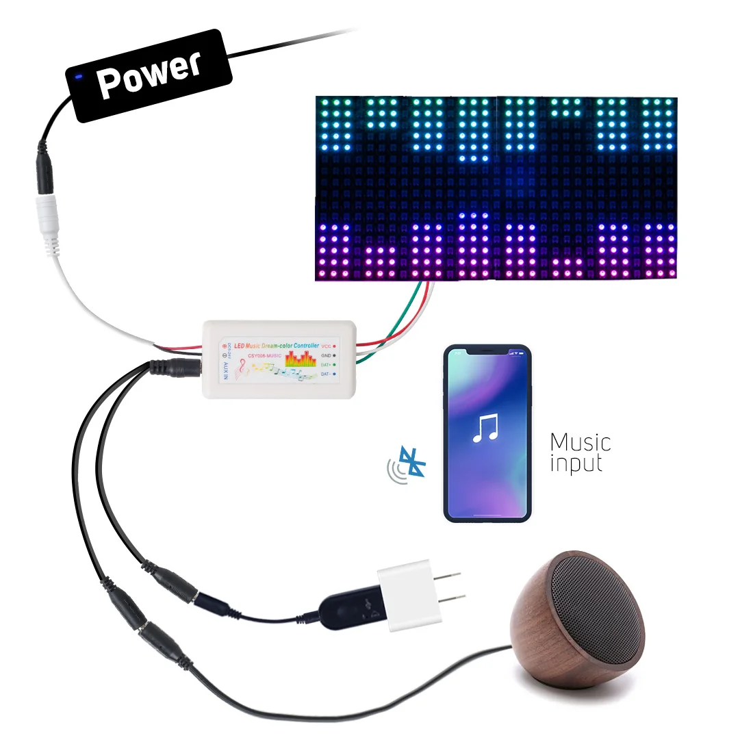 Bluetooth музыка мечта цветной контроллер DC5 24V 13 клавиш Радиочастотный пульт WS2812B WS2811