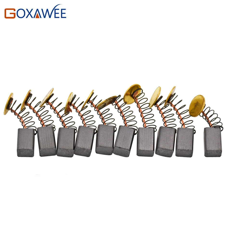 GOXAWEE 10 шт. Dremel аксессуары карбоновые щетки для Мини дрель электрические