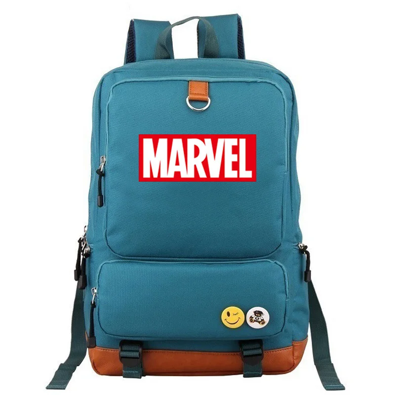 03 Многоцветная школьная сумка с надписью Marvel Мститель для мальчиков и девочек, женский рюкзак, школьные сумки для подростков, Холщовый мужской рюкзак для студентов - Цвет: 03