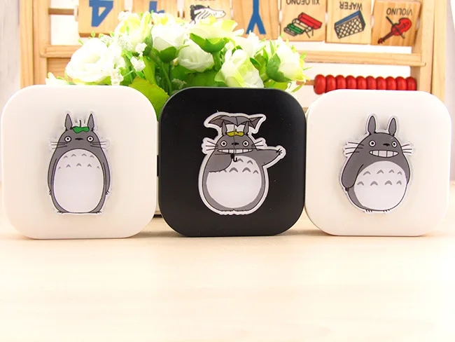 

Free ship!1lot=10set!cartoon Totoro contact lenses box / companion box / Cartoon eyeglasses box / lens care /storage box