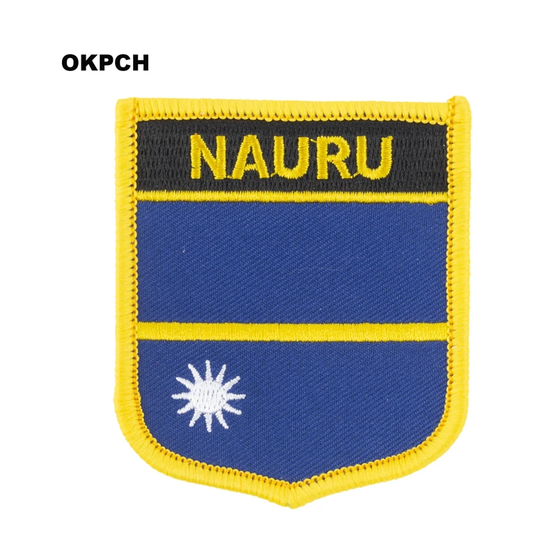 Кабо Верде щит форма флаг патчи Вышитый Флаг нашивки с национальным флагом для