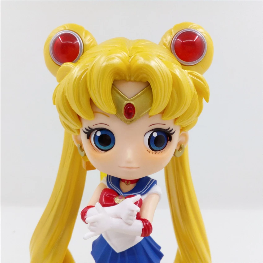 Фигурки Haocaitoy игрушки Sailor Moon Qposket синее платье аниме экшн фигурки игровые Игрушки