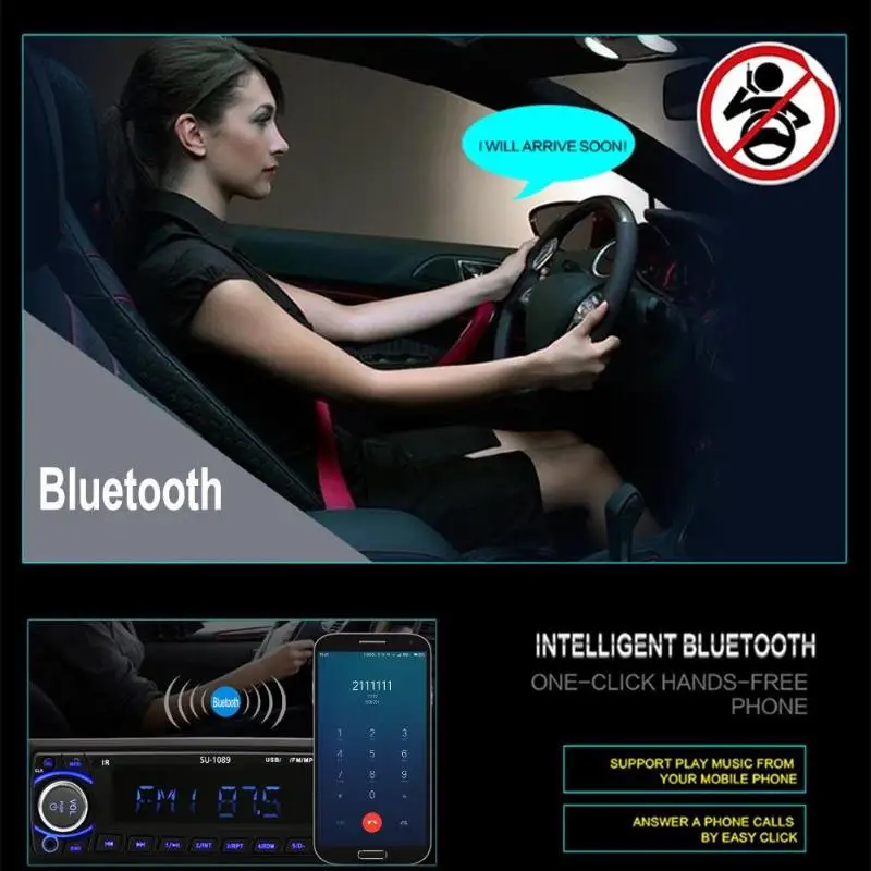 1 шт. ЖК экран Bluetooth стерео в тире MP3 аудио плеер FM радио AUX вход FM/USB/Радио пульт