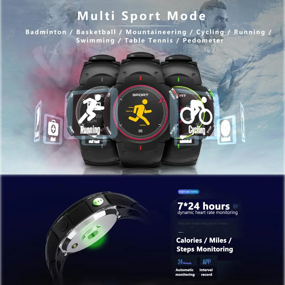 Bluetooth Smart Watch IP68 Водонепроницаемый трекер активности № 1 F13 Smartwatch сердечного ритма