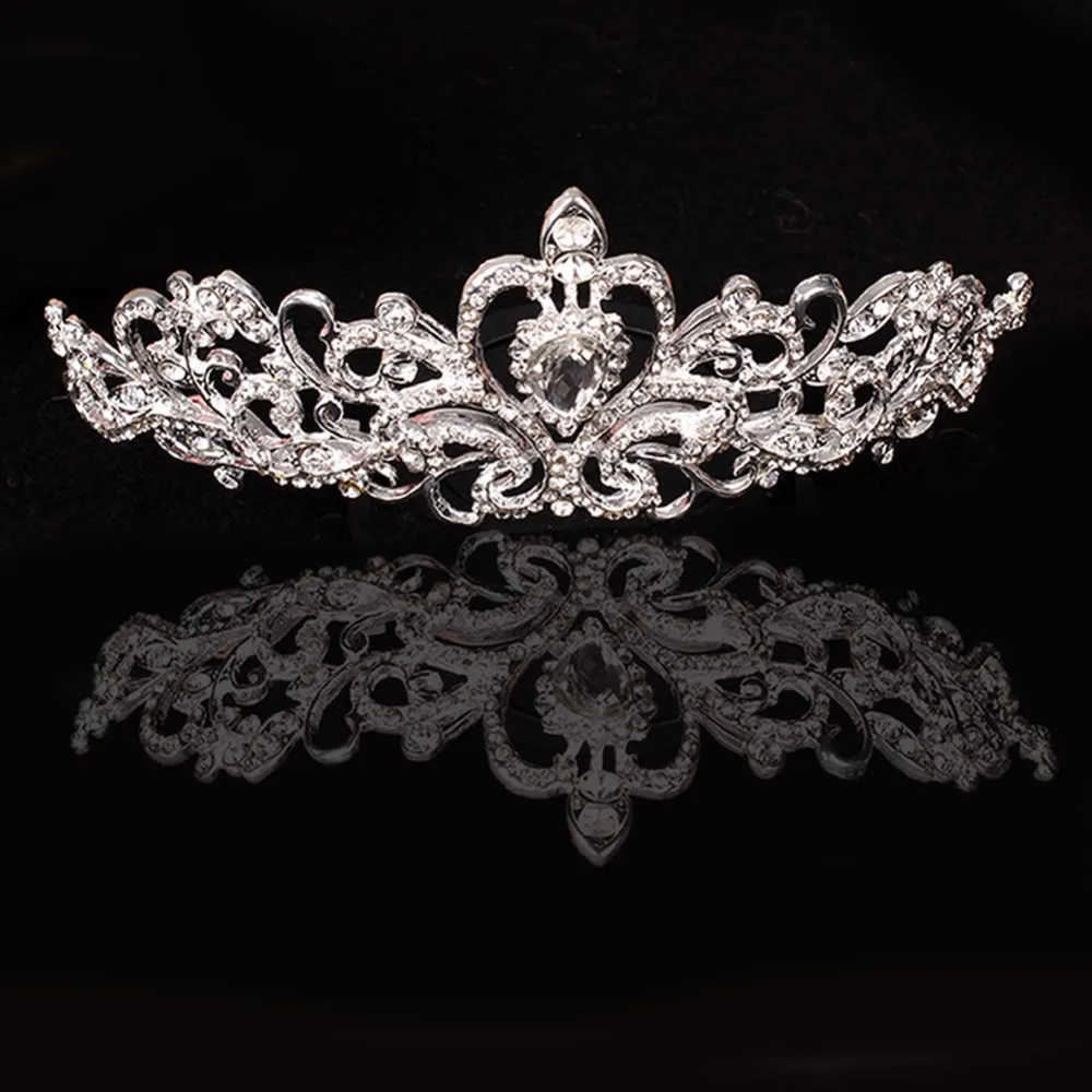 

Свадебная принцесса австрийский кристалл свадебная диадема для волос Корона вуаль головная повязка оптовая продажа