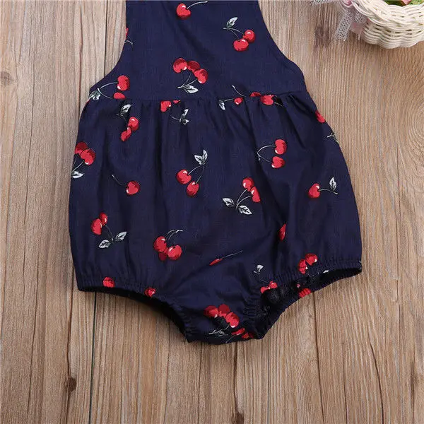 Детский хлопковый комбинезон для девочек летнее платье с принтом|baby girl romper|girls