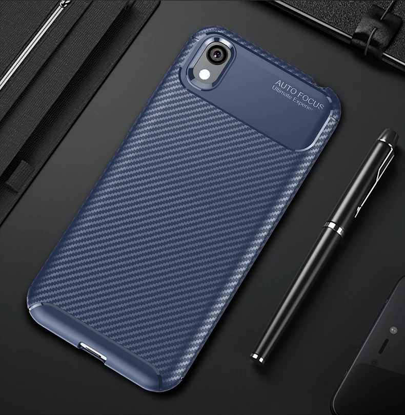 For Huawei Honor 8S Luxury Carbon Fiber Drop-proof Soft TPU Armor Case KSA-LX9 5.71inch |
