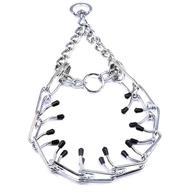 Стальная железная цепочка ошейник для собаки регулируемый металлический зажим